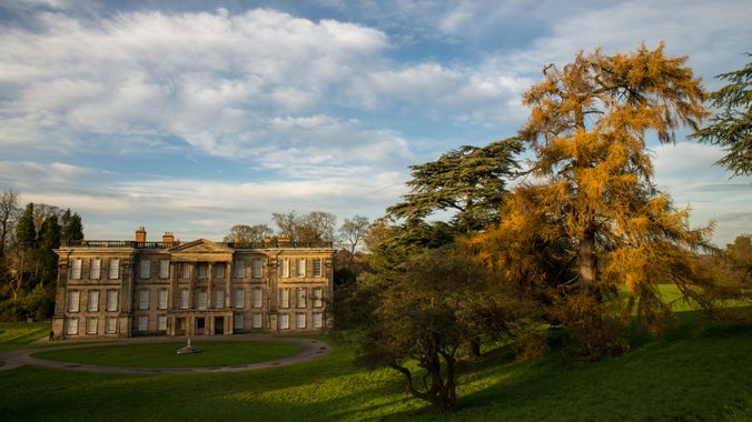 Mansion and surrounding grounds at Calke Abbey Derbyshire